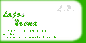 lajos mrena business card